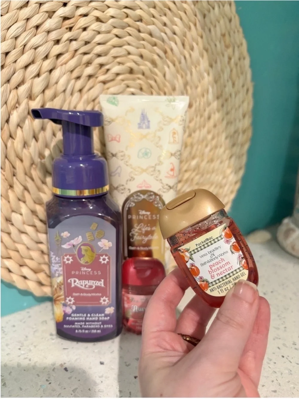 Bath&Body Works Disney Princess Body Cream, Rapunzel Soap, Aurora Sanitizer
